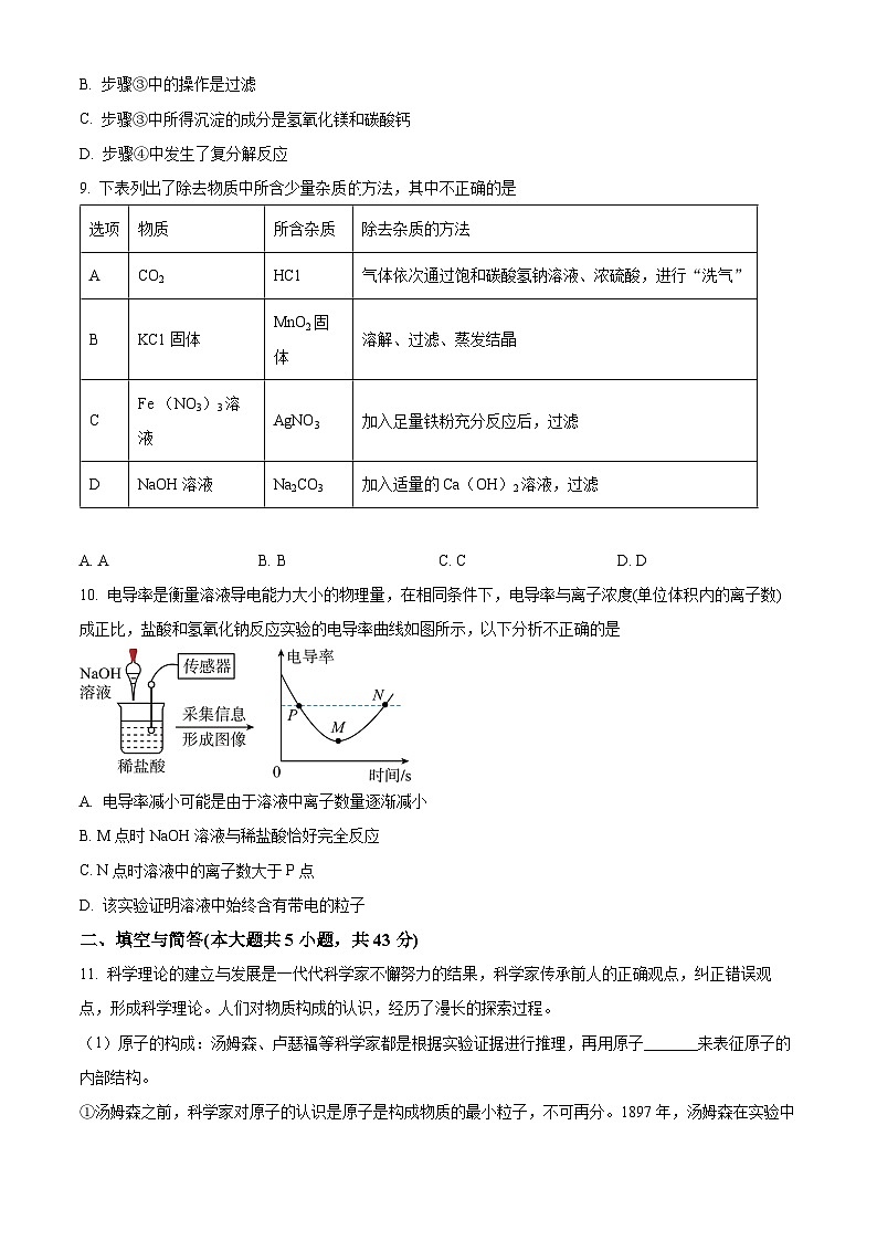 2024年山东省威海乳山市中考二模化学试题（学生版）第3页
