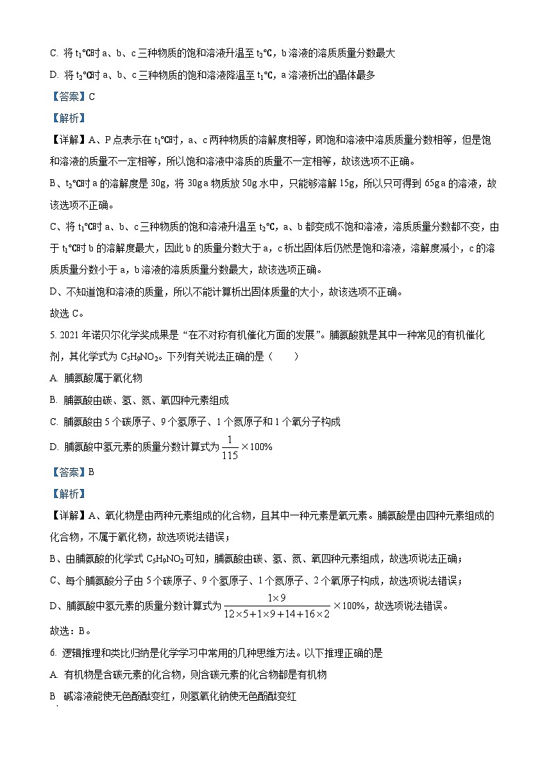 2024年山东省威海乳山市中考二模化学试题（教师版）第3页