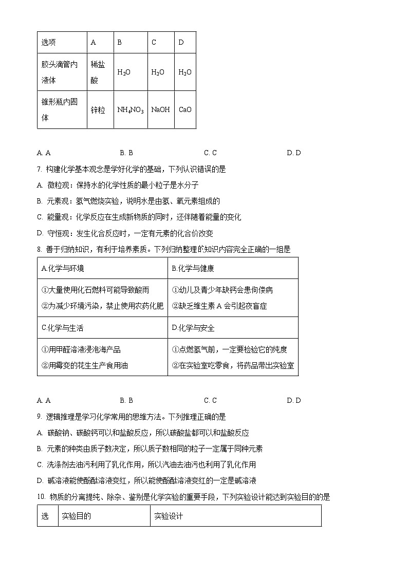 2024年山东省日照市岚山区中考化学模拟试题（学生版+教师版）03