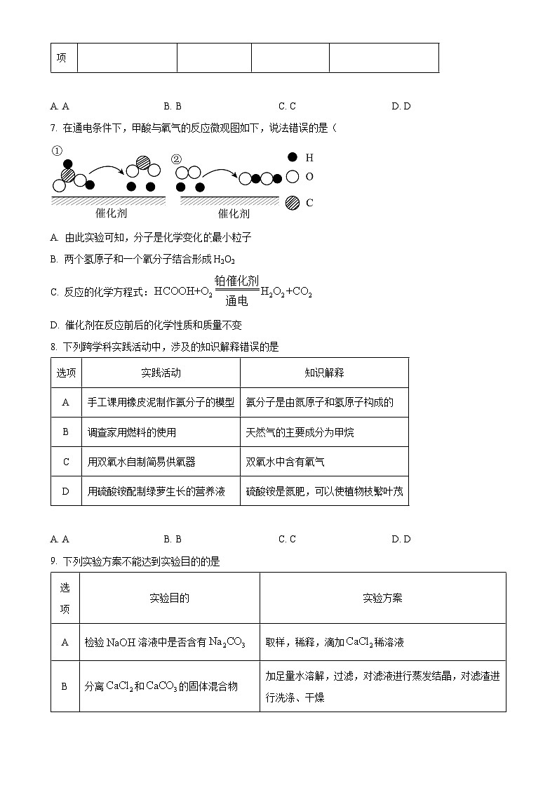 2024年山东省日照市莒县中考二模化学试题（学生版）第3页