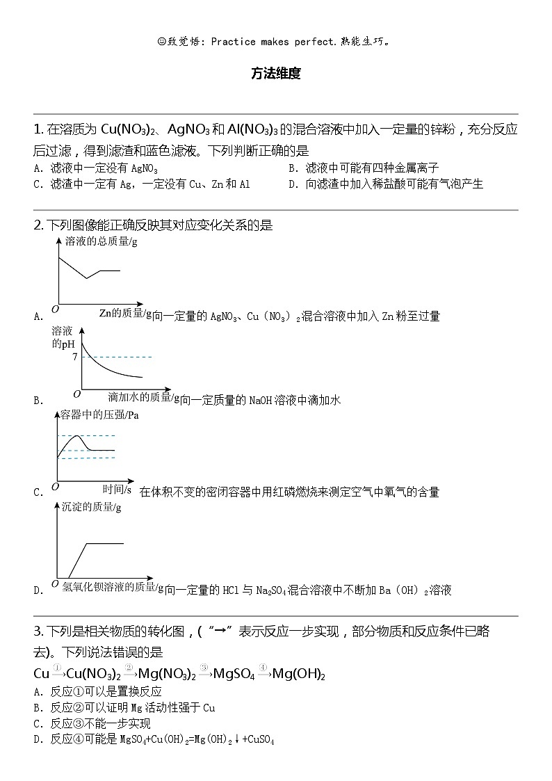 2024北京中考名校密题：化学最后冲刺30题-方法维度第1页