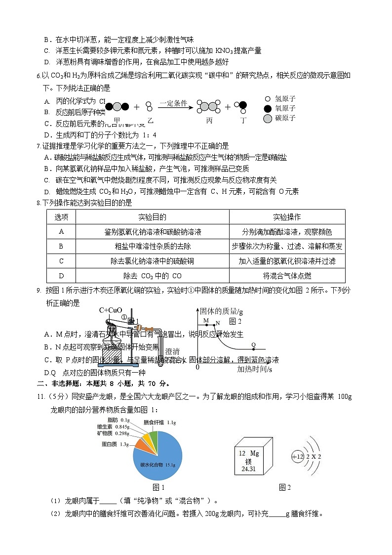 03，2024年福建省厦门同安中考模拟化学试题02