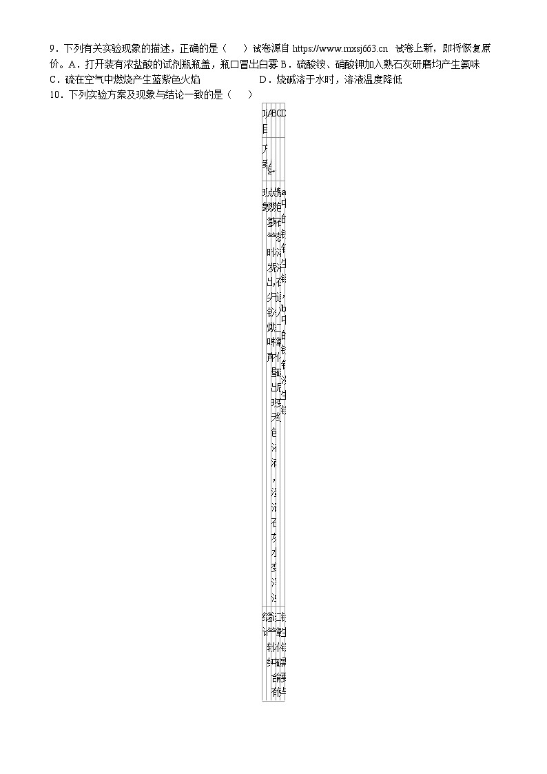 05，2024年山东省泰安市泰山附属中学中考二模化学试卷(无答案)第2页
