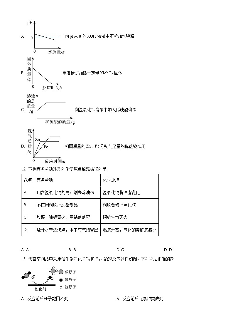 2024年青海省海东市中考二模考试化学试题（学生版+教师版）03