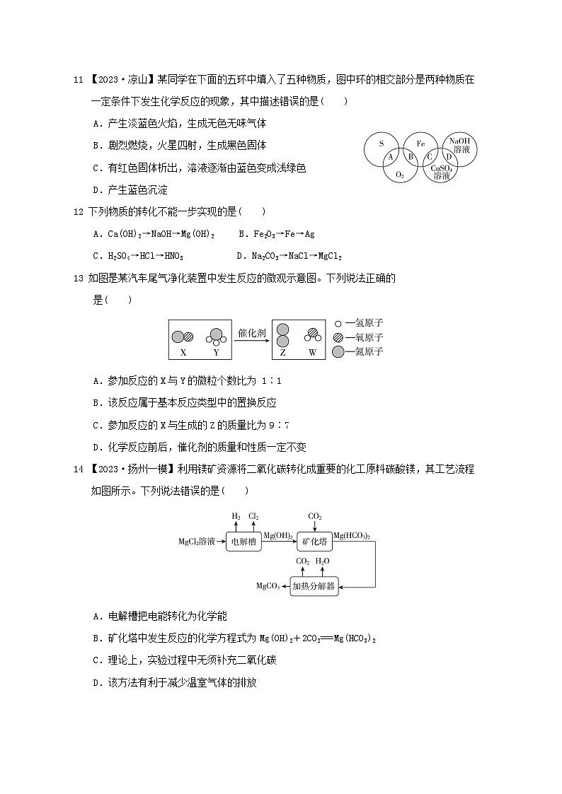 2024九年级化学下学期综合能力素质评价三试卷（附答案沪教版）03