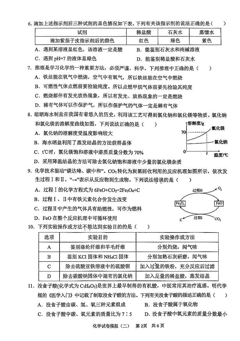 2024年广东省清远市英德市中考二模化学试题02