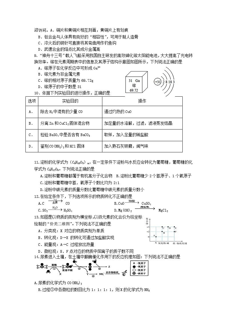06，2024年江苏省盐城市响水县中考三模化学试题第2页