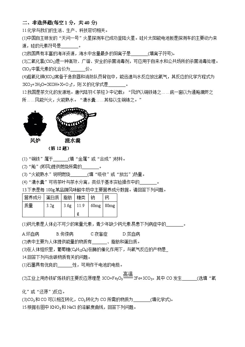 07，2024年吉林省长春市南关区多校联考中考三模考试化学试题(无答案)第3页