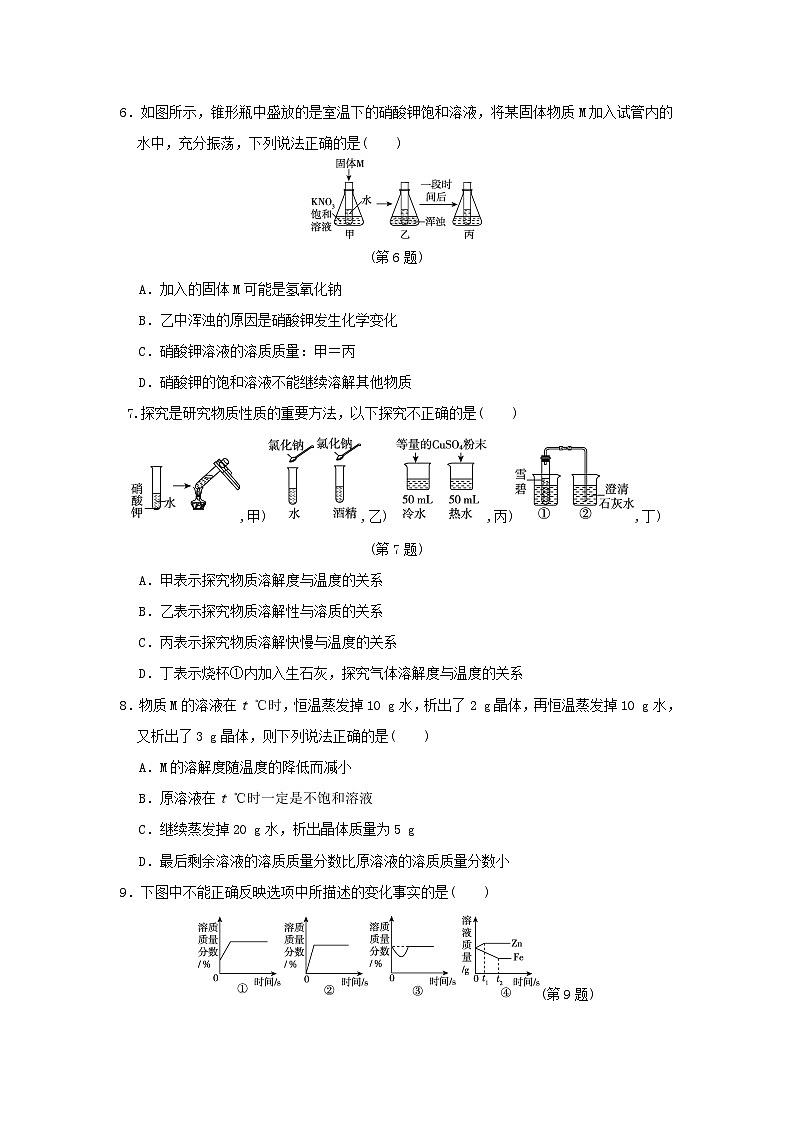 陕西省2024九年级化学下册第七章溶液学情评估试卷（附答案科粤版）第2页