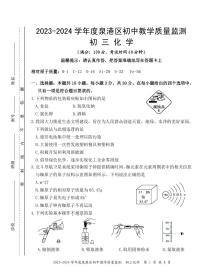 2024年福建省泉州市泉港区中考三模化学试题