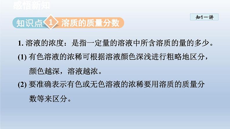 2024九年级化学下册第7章溶液7.3溶液浓稀的表示课件（科粤版）第4页