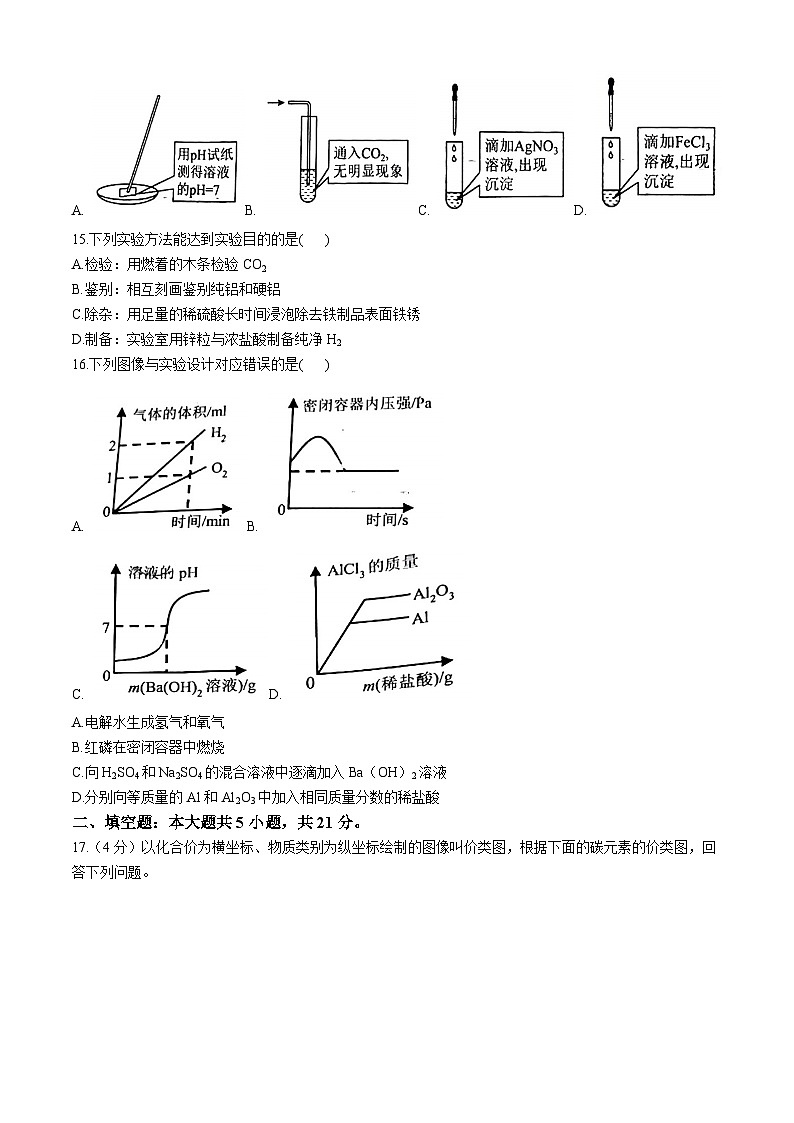 2024年重庆市西南大学附属中学中考二模化学试题(无答案)第3页