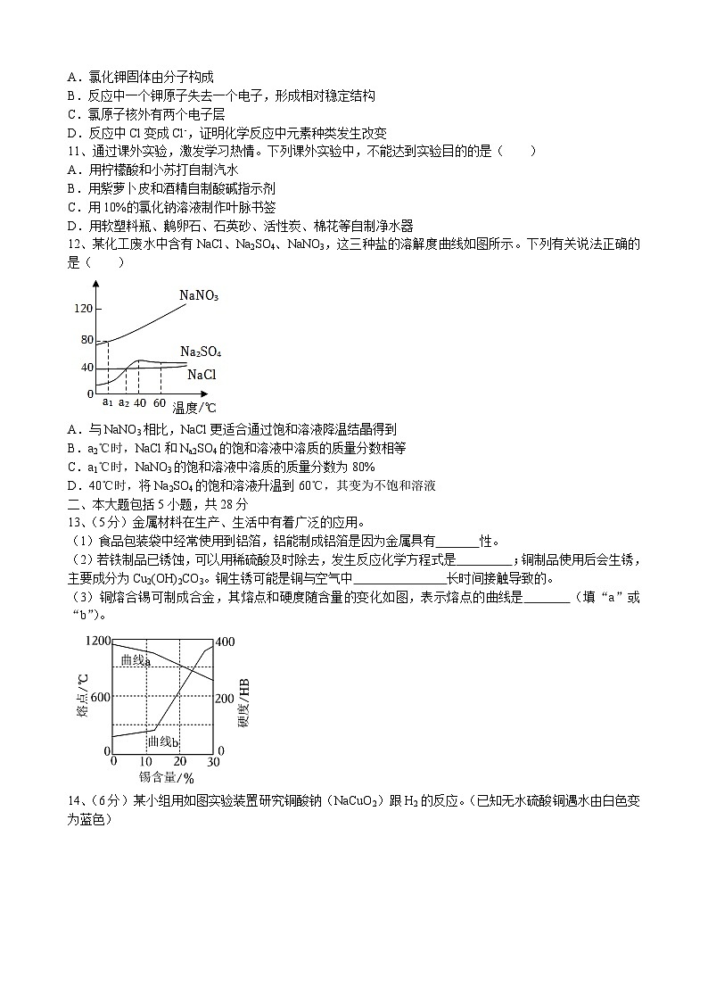 2024年安徽省中考化学仿真卷（12）第3页