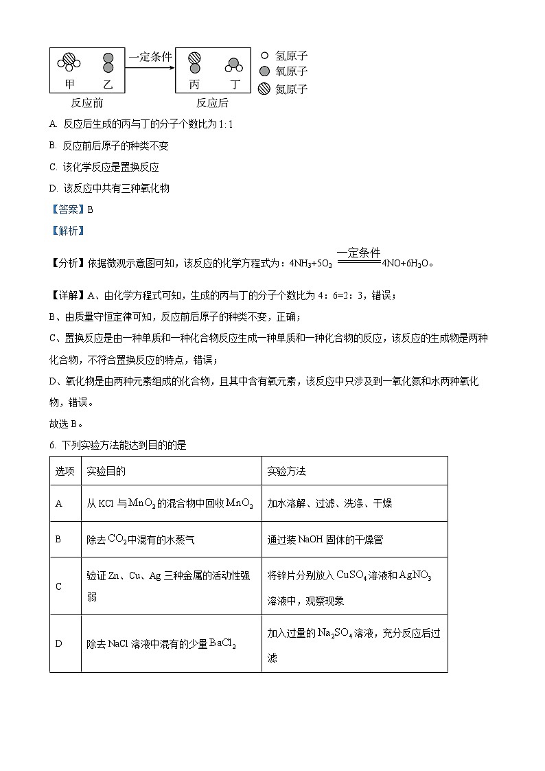 2024年河北省石家庄外国语学校（第四十三中学）中考二模理综试卷-初中化学03