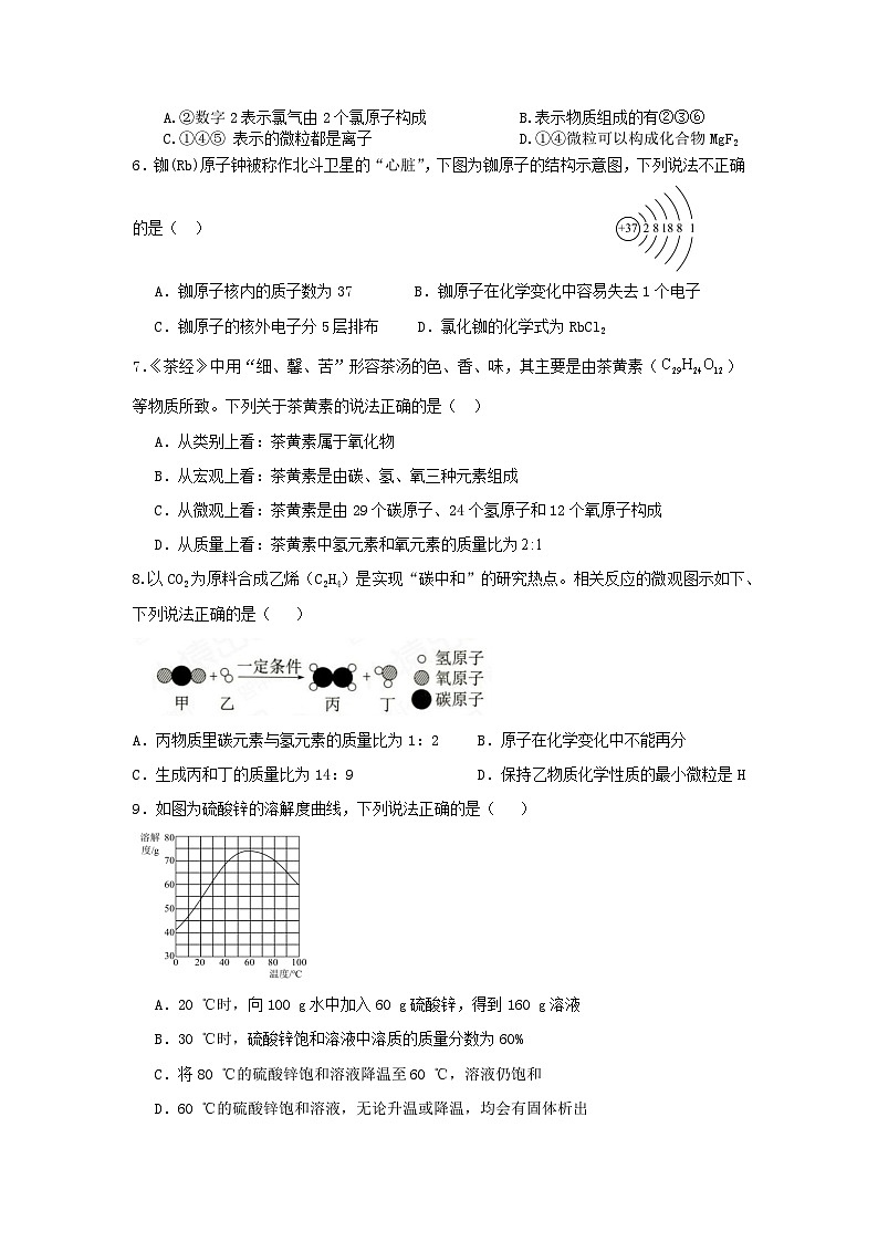 2024年湖北黄冈市浠水县第二实验初级中学团陂校区中考化学模拟试题第2页