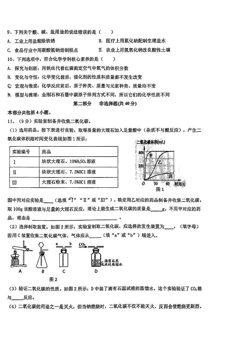 2024年辽宁省丹东市第五中学中考三模化学试题第2页