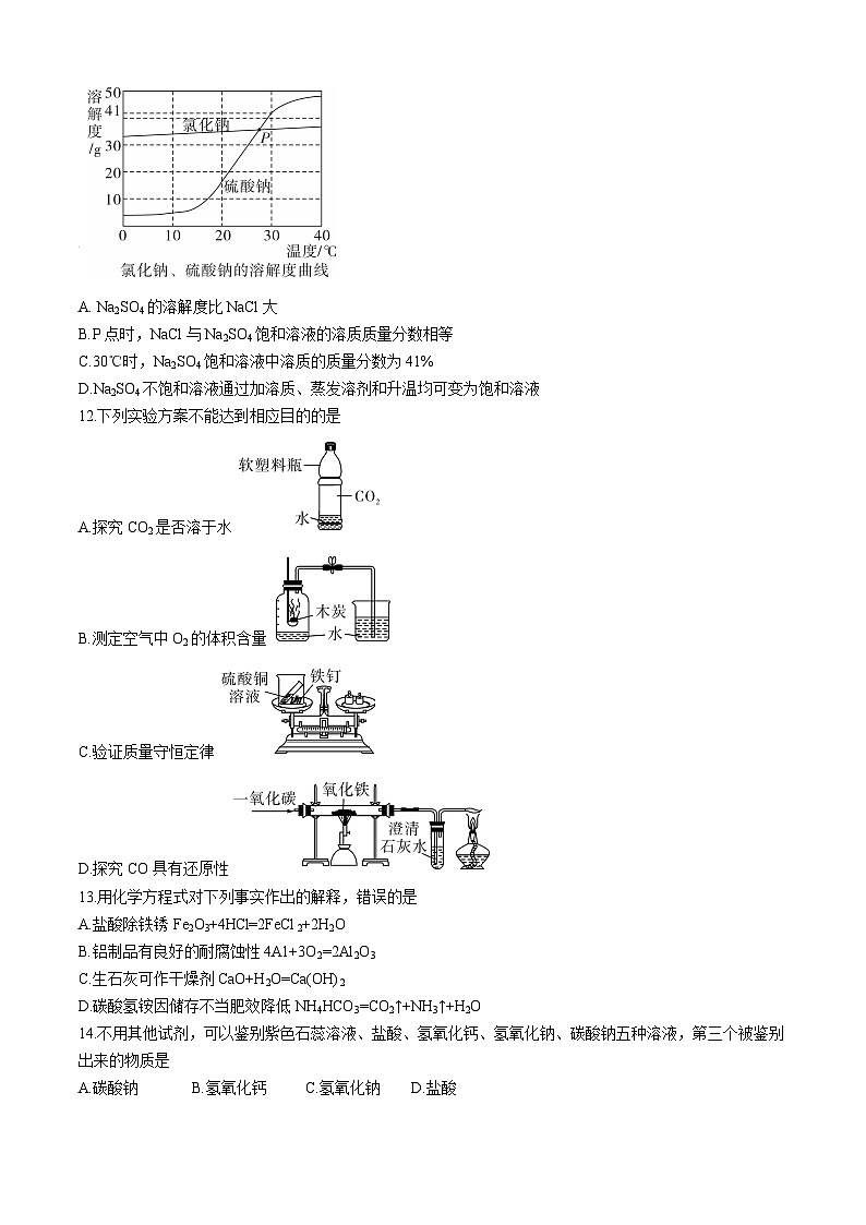 2024年广东省清远市连州中学中考三模化学试题03
