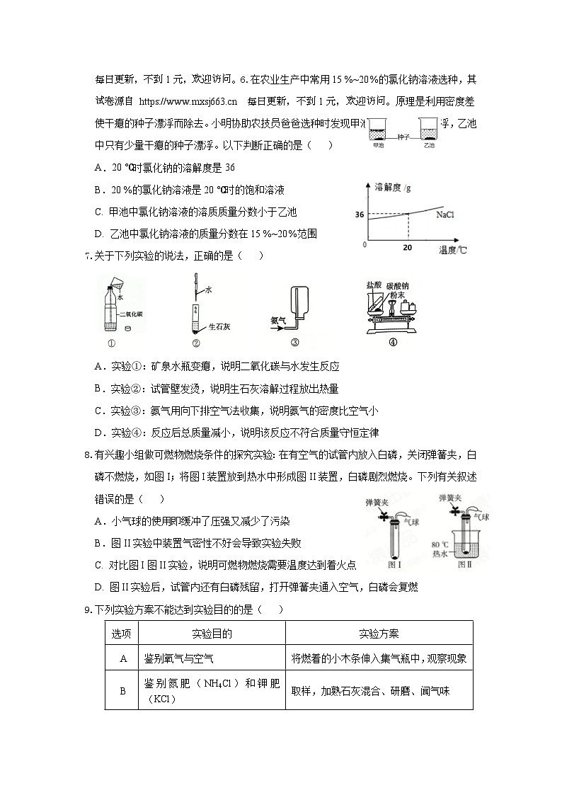2024年福建省南平市中考模拟化学试卷第2页