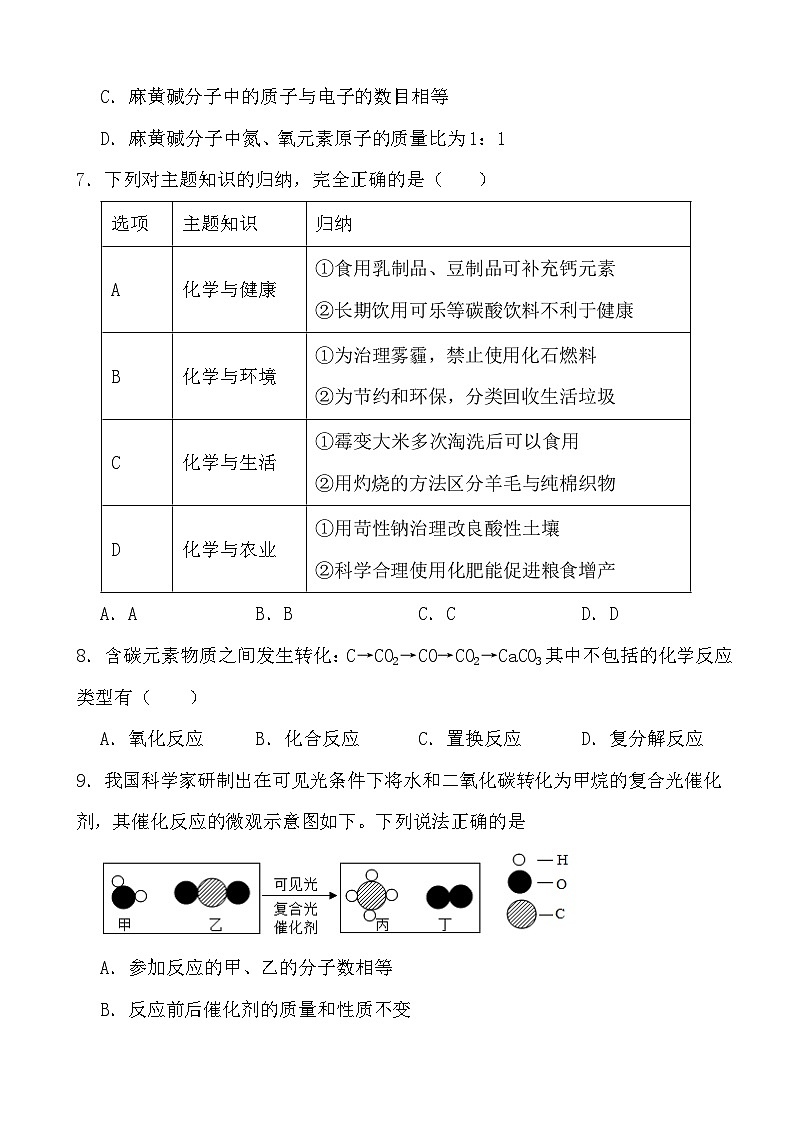 2024年广东省深圳市中考化学模拟卷 02第3页