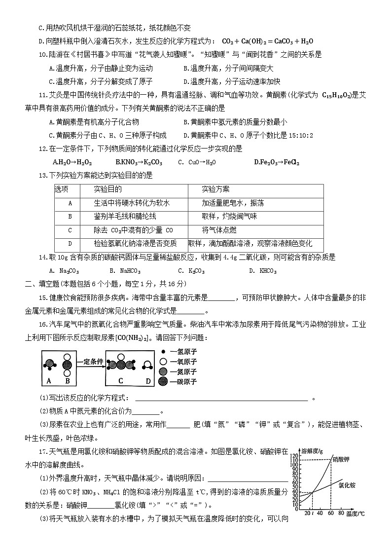 2024年河南省洛阳市宜阳县多校联考中考压轴考试（二模）化学试题+02