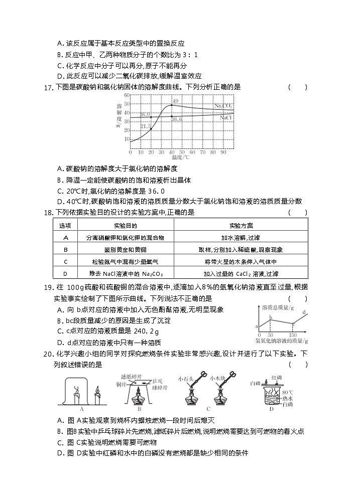 2024年云南省中考模拟化学试卷03