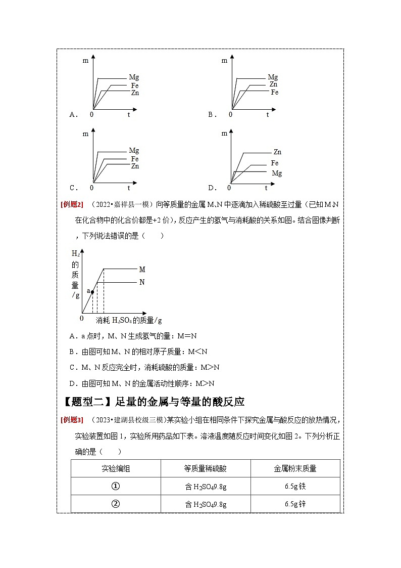 2024年中考化学二轮题型突破限时精练 金属活动性顺序的应用 （含解析）第3页