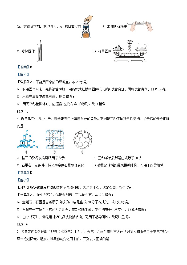 2024年吉林省长春市绿园区中考二模化学试题第2页