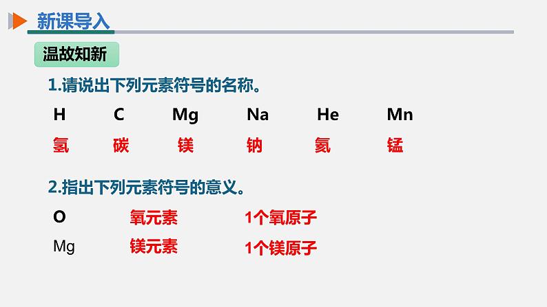 【高效课堂】化学人教版九上课件：4.4 化学式与化合价 第1课时第3页