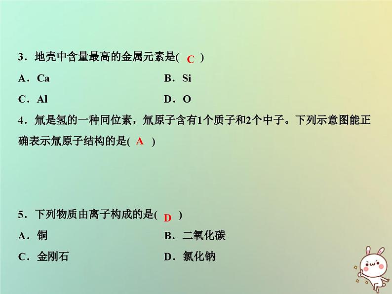 第3单元物质构成的奥秘综合检测卷作业课件第3页