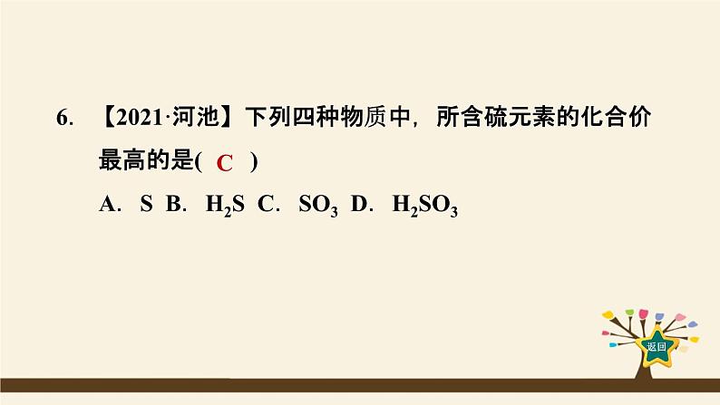 人教版化学九上课时练测课件：4.4.2化合价第8页