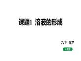 人教版九下化学 第九单元 课题1 溶液的形成 课件