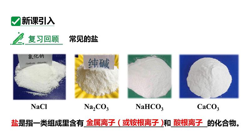 人教版九下化学 第十一单元 课时3 盐的化学性质 课件第4页