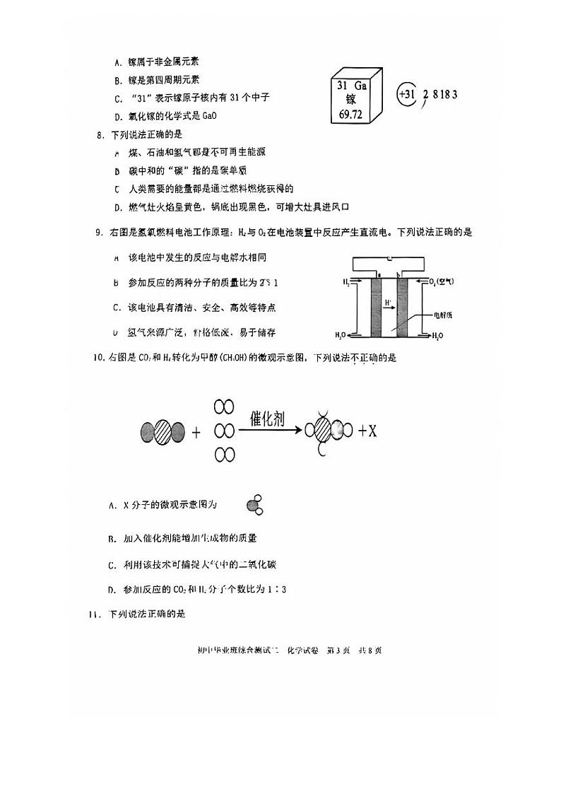 2024年广东省言同黄埔区中考二模化学试题第3页