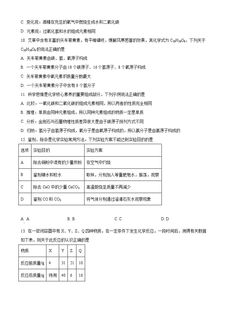 2024年陕西省西安市陕西师范大学附属中学中考二模化学试题（解析版）第3页