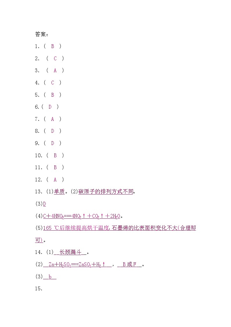 2024年安徽省合肥市中考模拟化学试卷(四)01