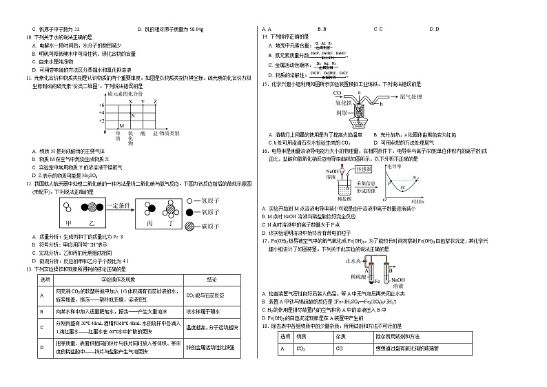 化学（苏州卷）（考试版A3）第2页