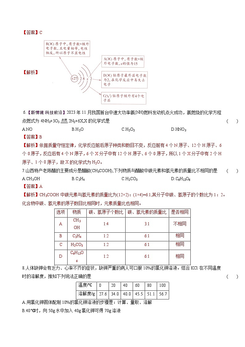 2024年中考化学第二次模拟考试（山西卷）03
