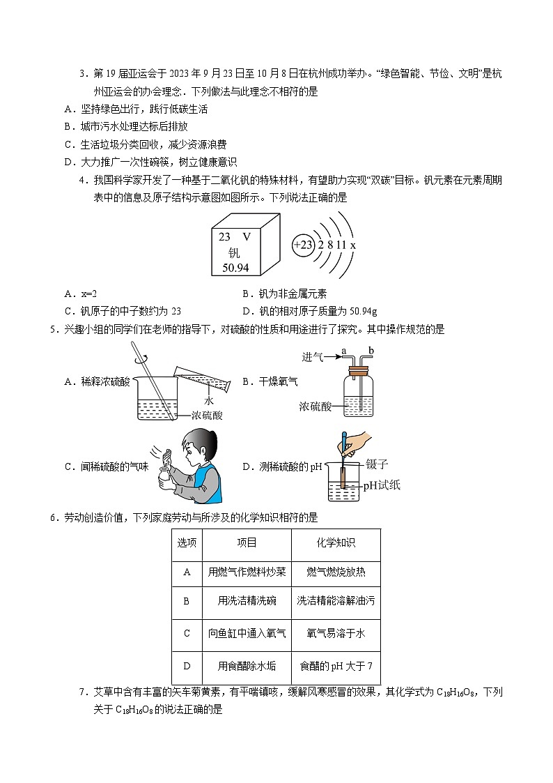 化学（福建卷）（考试版A4）第2页