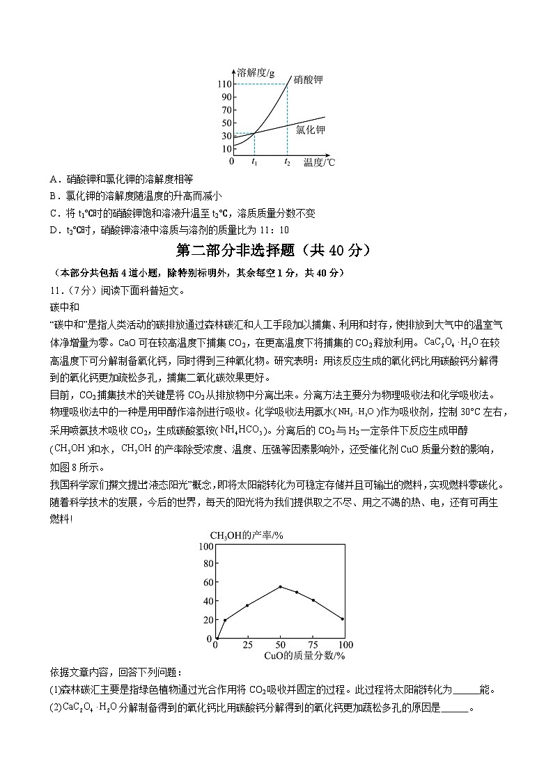 2024年中考化学押题预测卷01（辽宁卷）-（含考试版、答案、解析和答题卡）03