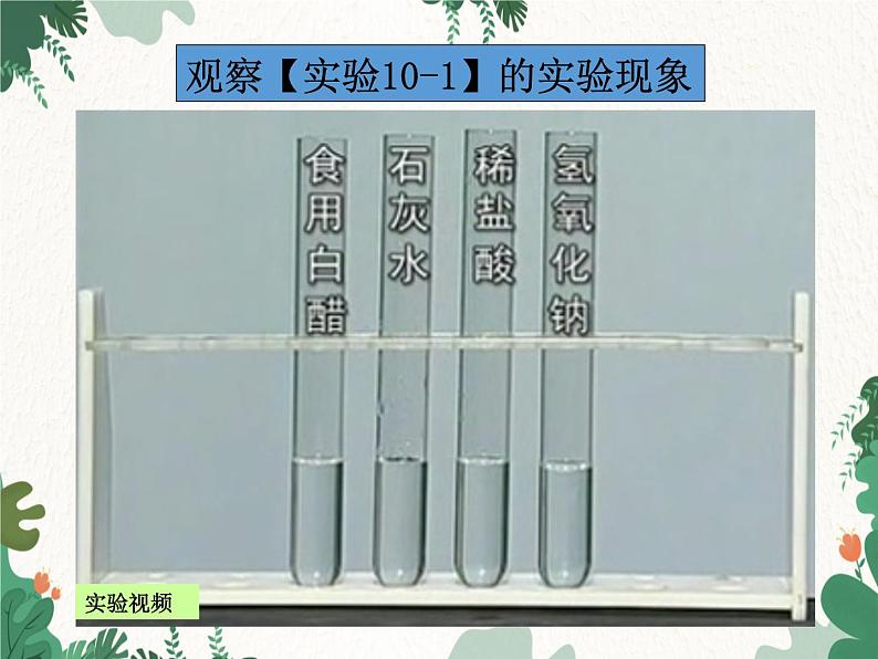 人教版化学九年级下册 第十单元课题1第一课时 酸碱指示剂和常见的酸课件05