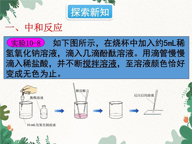 人教版化学九年级下册 第十单元课题2第一课时 中和反应课件第3页