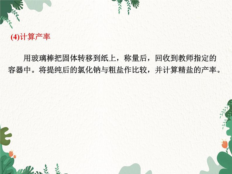 人教版化学九年级下册 第十一单元实验活动八 粗盐中难溶性杂质的去除课件第8页