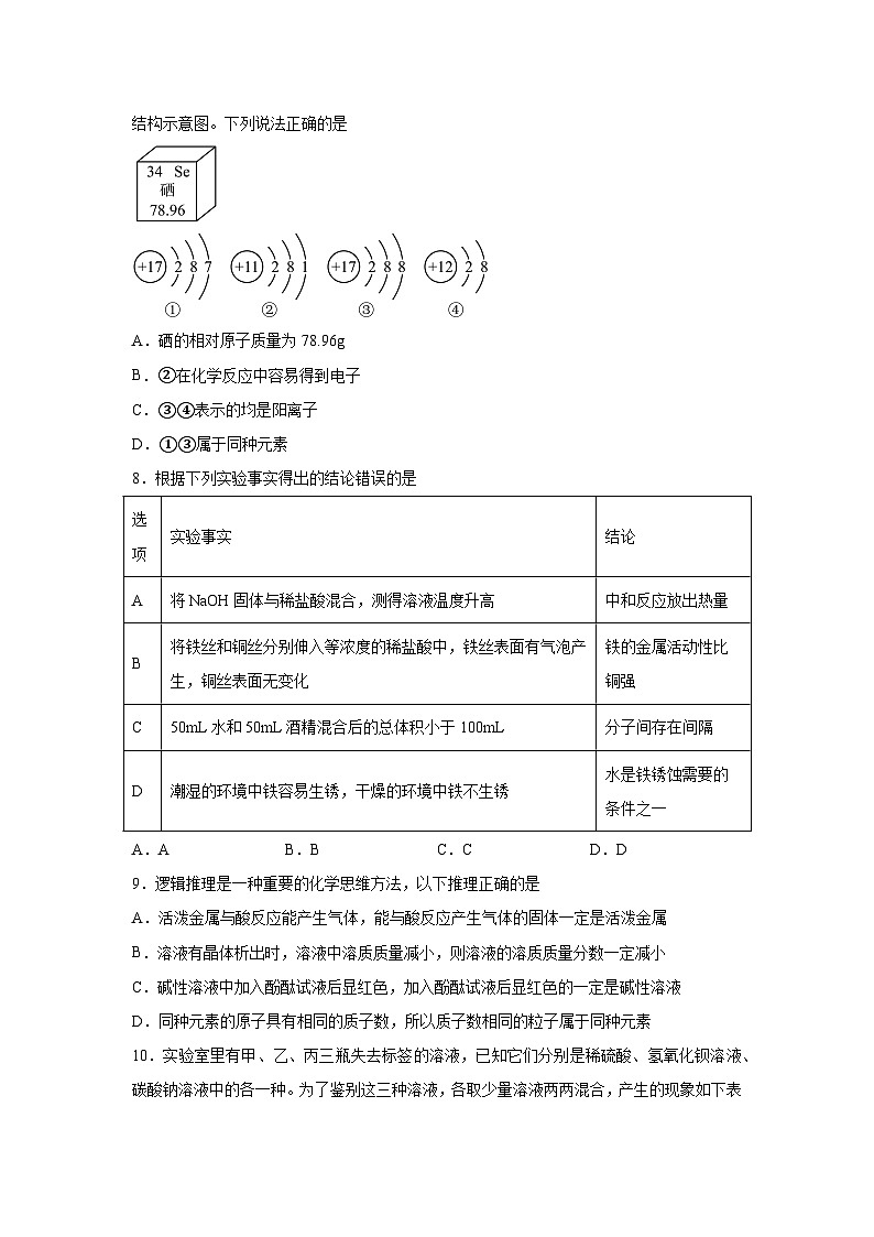 化学（济南卷）-【详解详析】2024年中考考前最后一卷第3页
