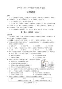 2024年中考真题：四川省泸州市化学试卷