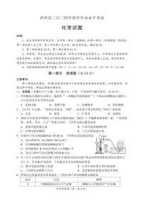 2024年中考真题:四川省泸州市化学试卷