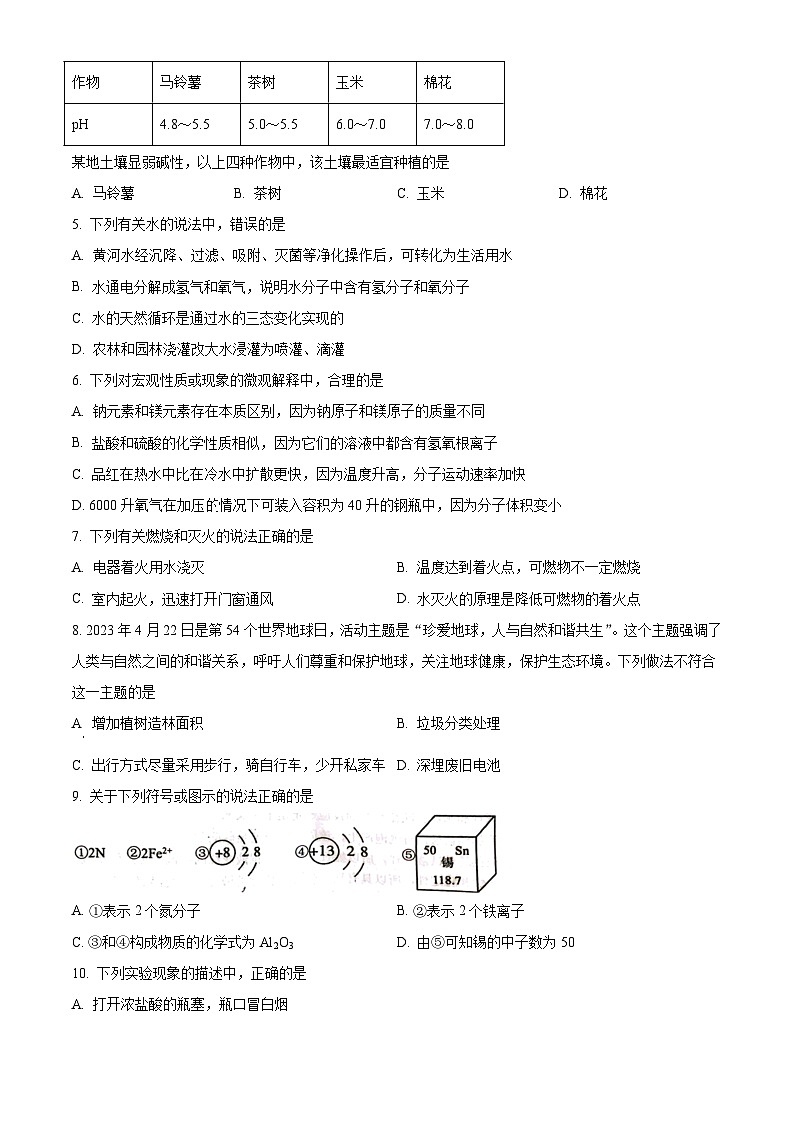 山东省聊城市临清市2023-2024学年九年级上学期期末化学试题（解析版）02