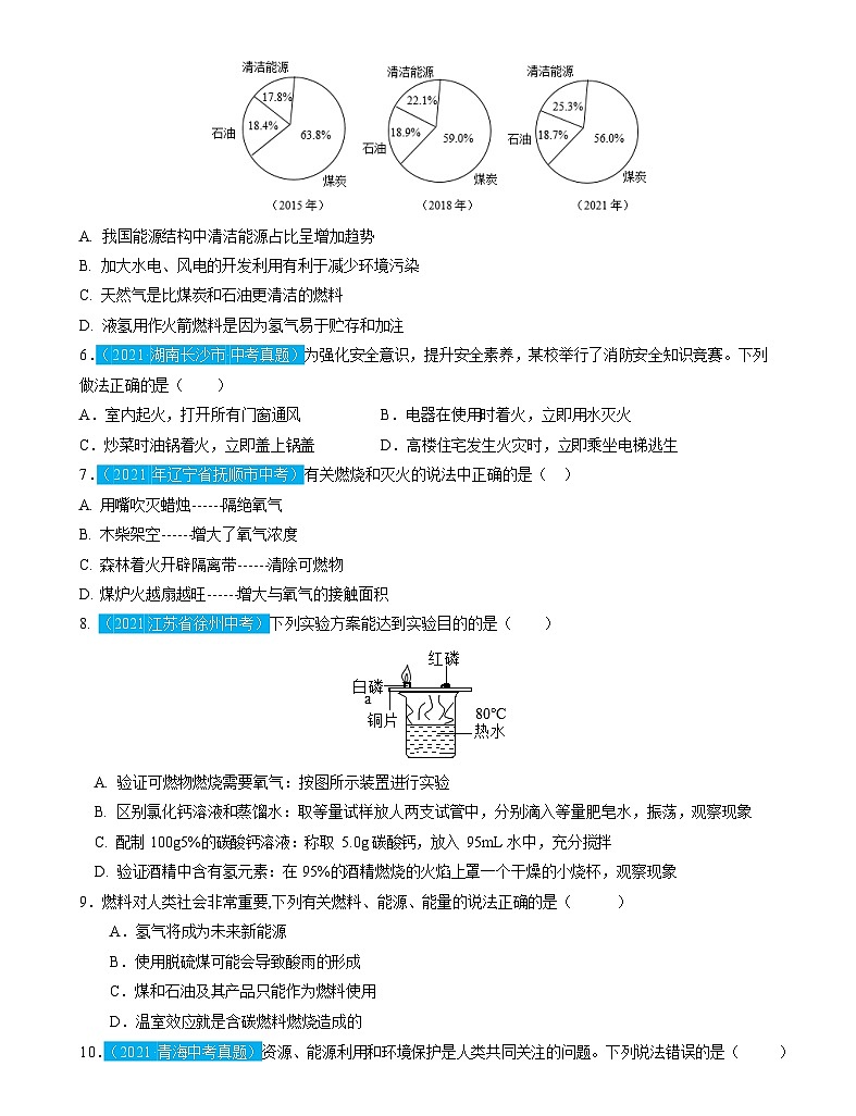 第7单元 燃料及其利用（测试）（原卷版）2025年中考化学一轮复习讲练测第2页