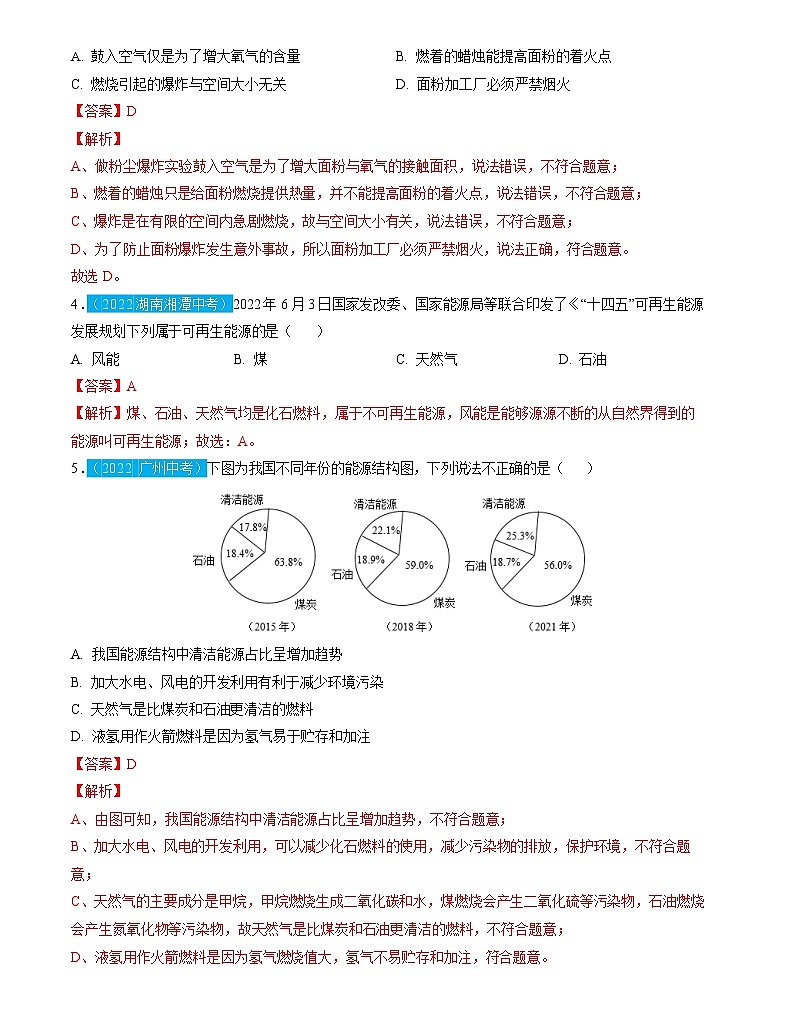 第7单元 燃料及其利用（测试）（解析版）2025年中考化学一轮复习讲练测第2页