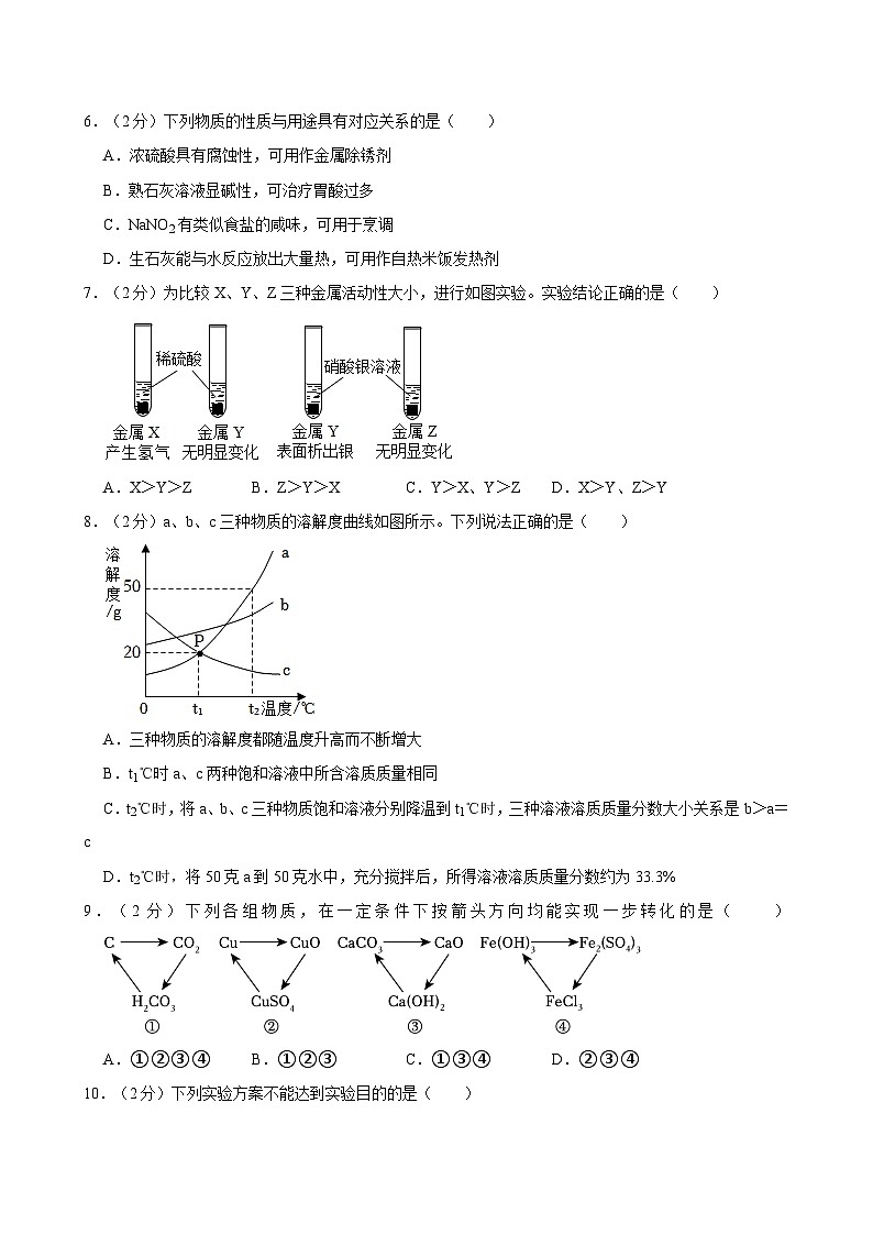 江苏省连云港市东海县2023-2024学年九年级下学期期中化学试题02
