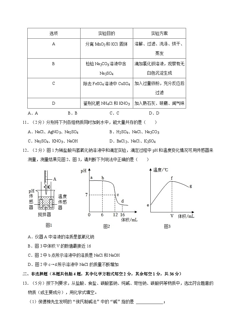 江苏省连云港市东海县2023-2024学年九年级下学期期中化学试题03